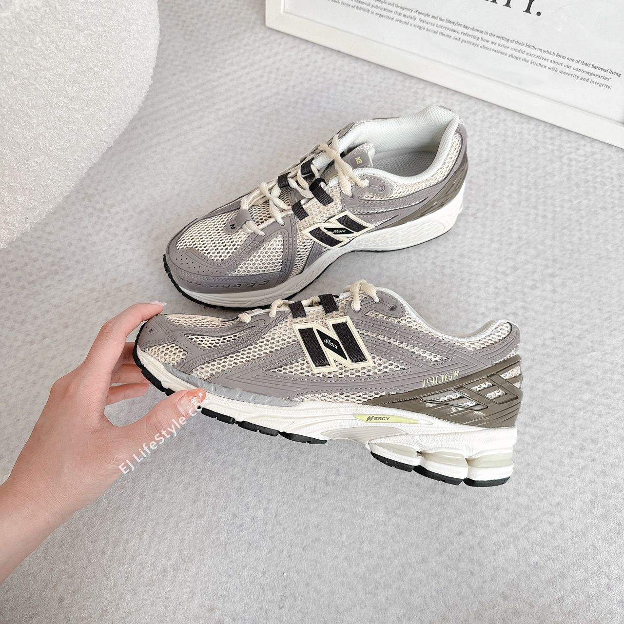 NEW BALANCE 1906R NB 燕麥灰棕 奶油底 螢光綠邊 男女鞋 U1906RCC / 調貨