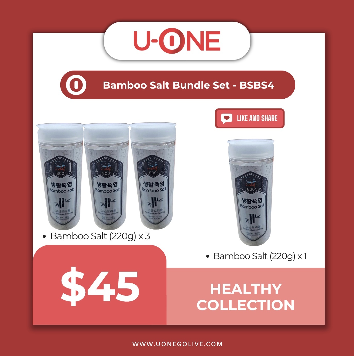 Bamboo Salt Bundle Set - BSBS4