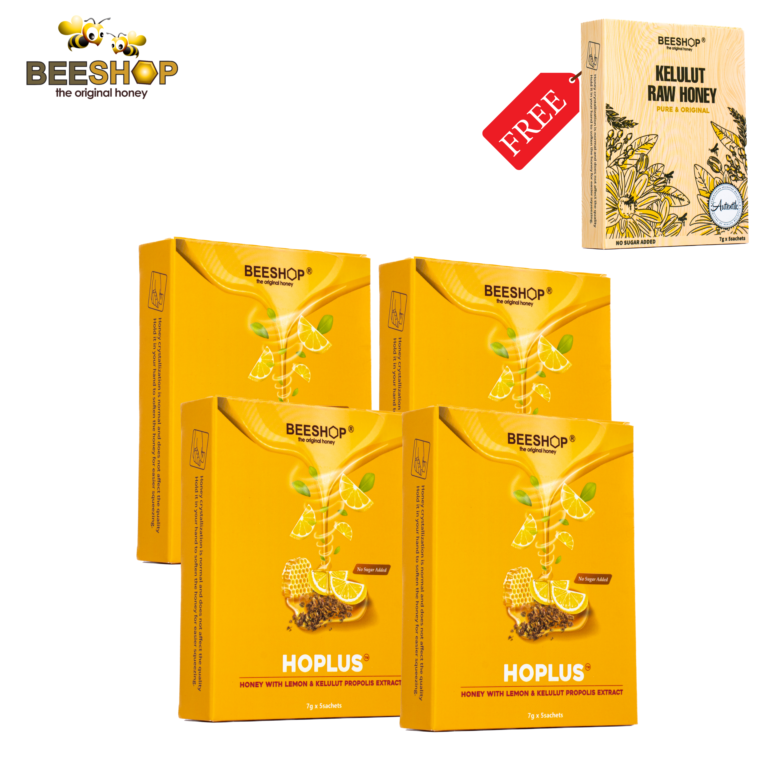 HOPLUS Sachet (Buy 4 Free 1 Kelulut Honey)