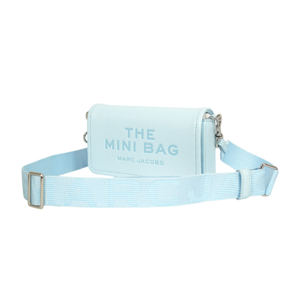 【MARC JACOBS】粒面皮革迷你斜背包WOC/手拿包(雲藍色)2S4SMN080S02 465
