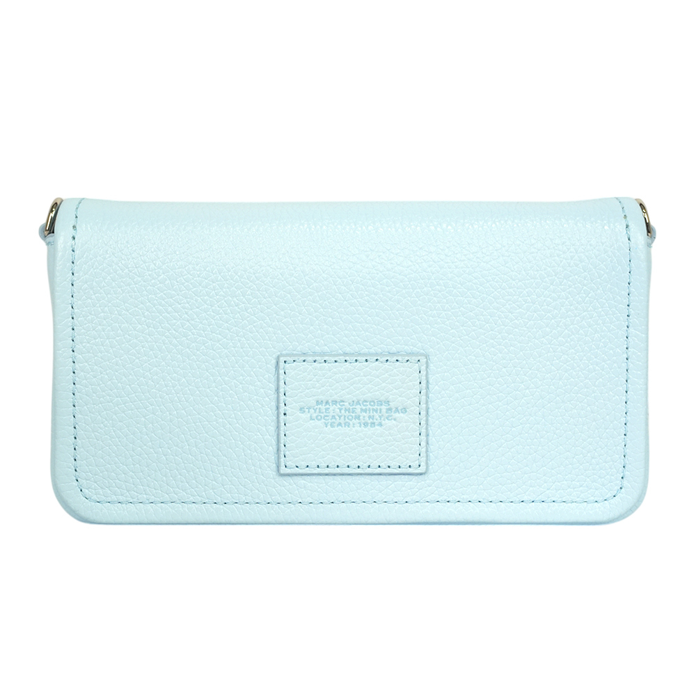 【MARC JACOBS】粒面皮革迷你斜背包WOC/手拿包(雲藍色)2S4SMN080S02 465