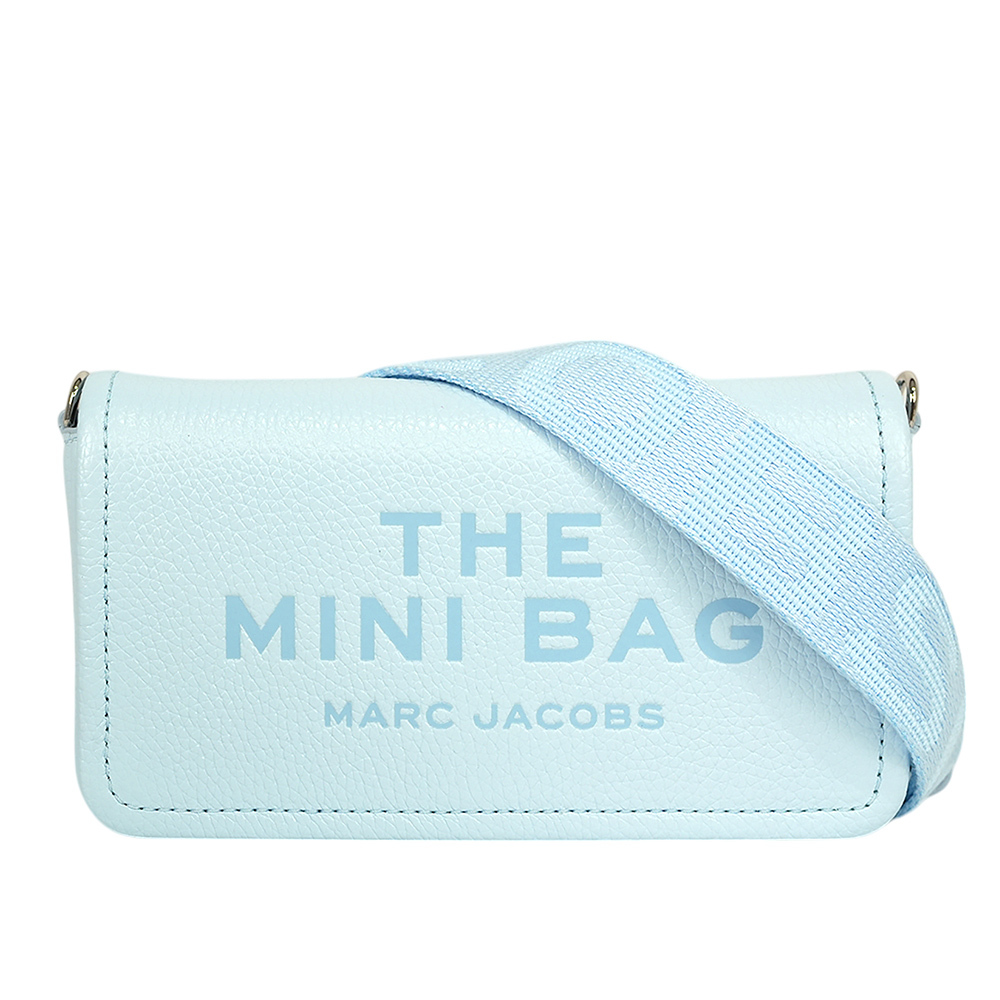 【MARC JACOBS】粒面皮革迷你斜背包WOC/手拿包(雲藍色)2S4SMN080S02 465