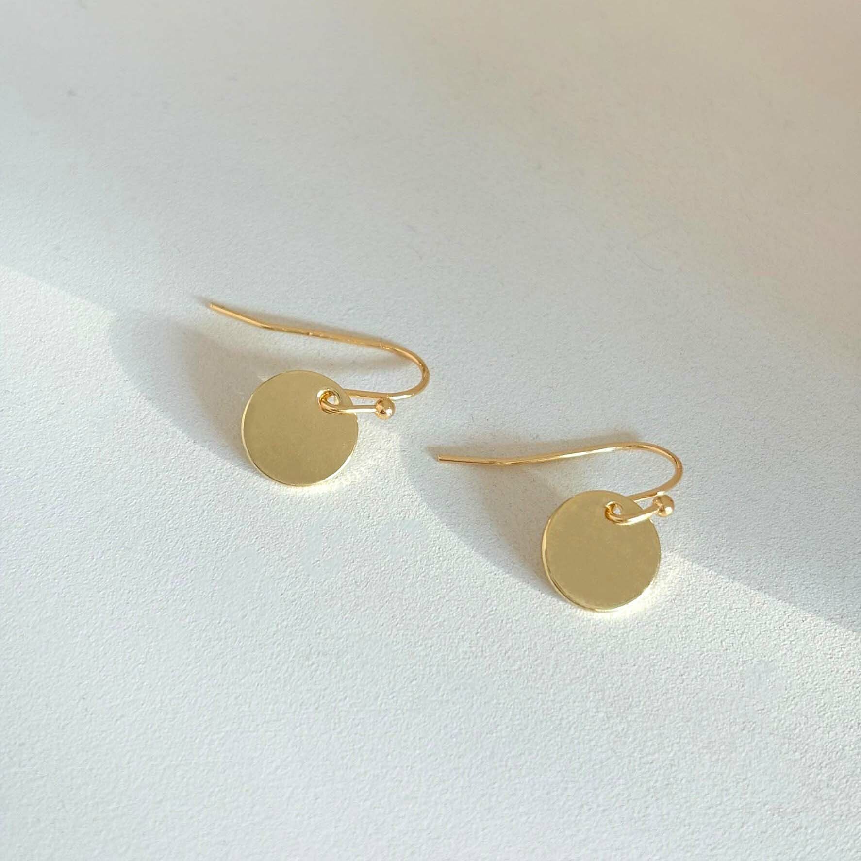 幾何金屬圓片耳環