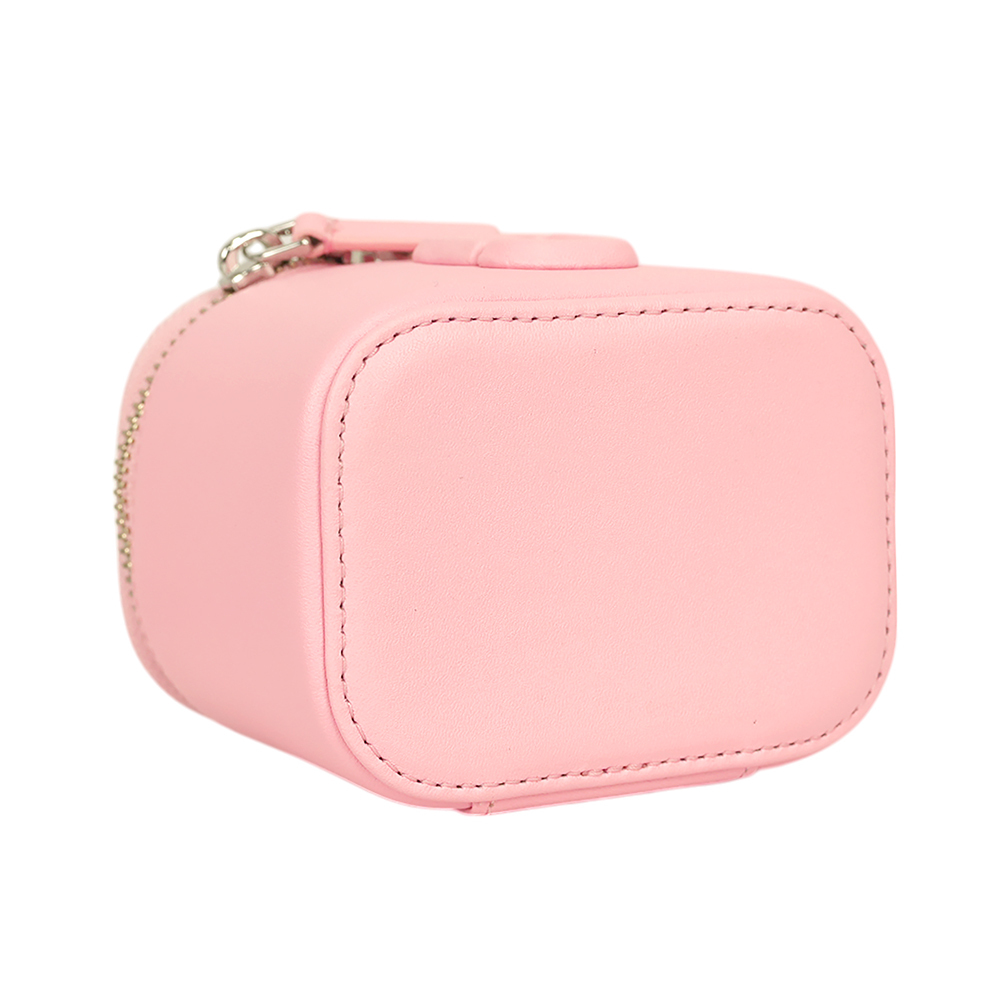 【MARC JACOBS】Vanity 平滑皮革銀鍊迷你化妝包/斜背包(蝴蝶結粉)2F4SMN095S02 669