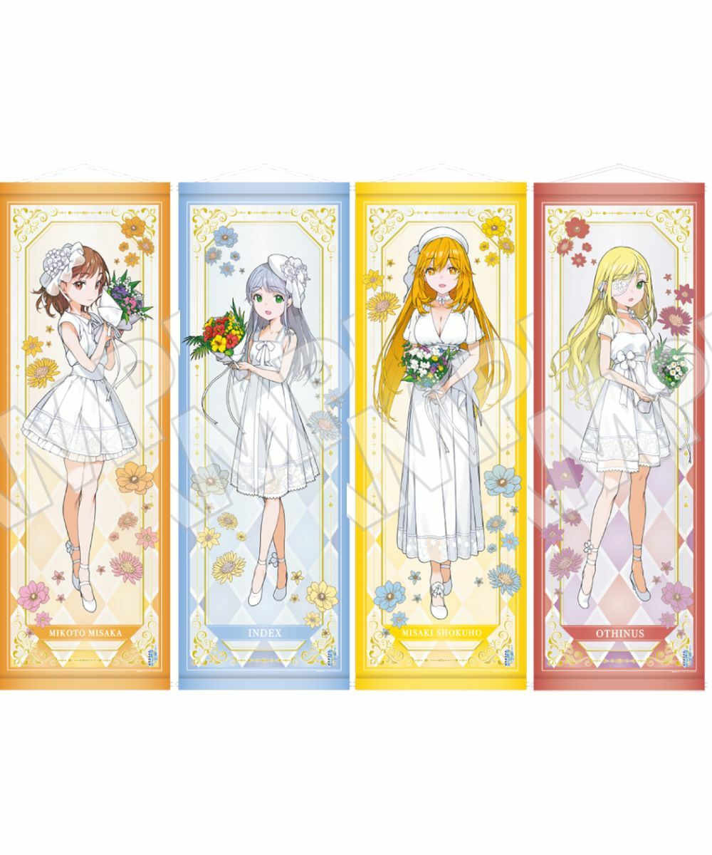 預購-『魔法禁書目錄』 20周年紀念 大尺寸掛軸 白色洋裝 Ver. 系列 【日本進口精品】