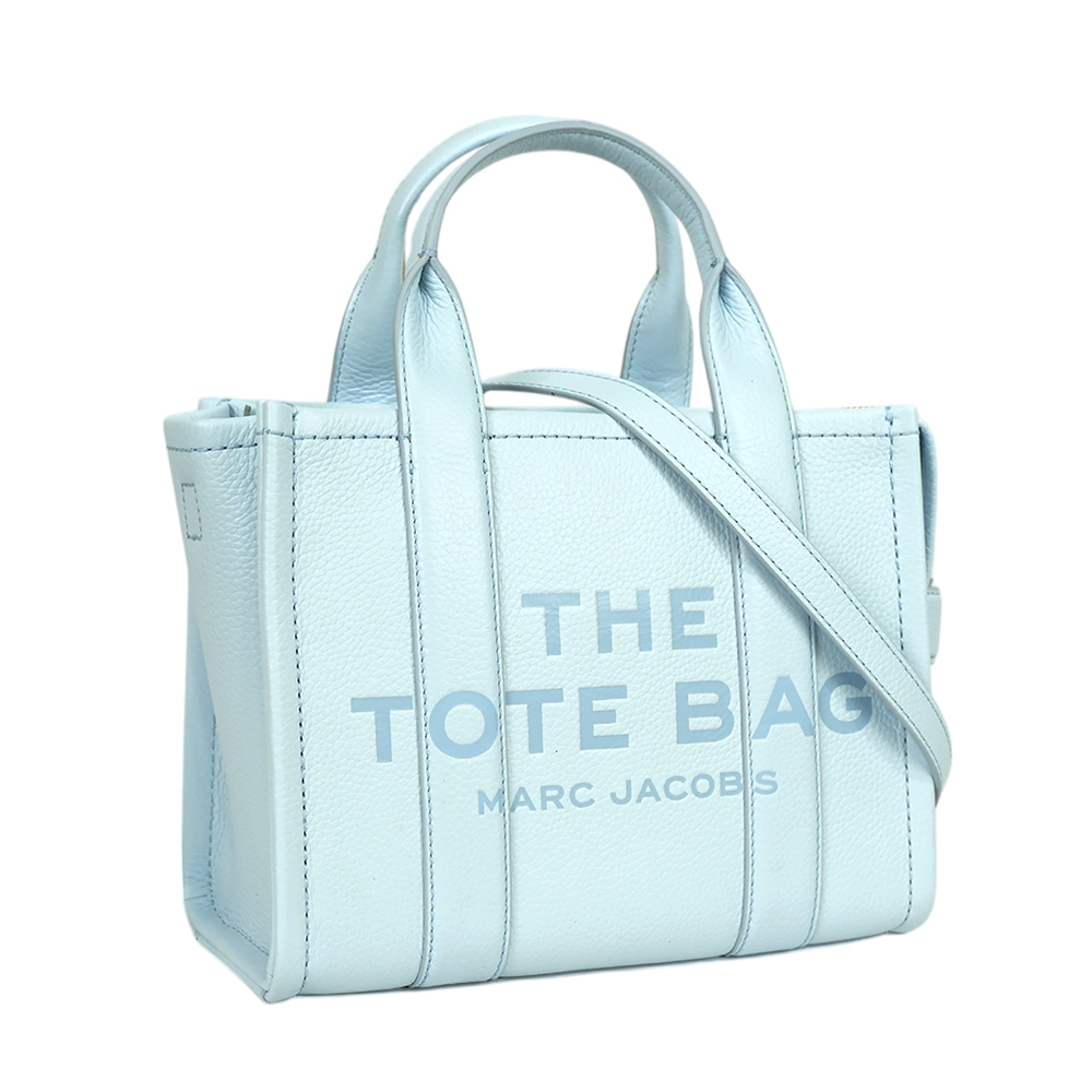 【MARC JACOBS】THE LEATHER TOTE 粒面皮革小款托特包(雲藍色)H009L01SP21 465