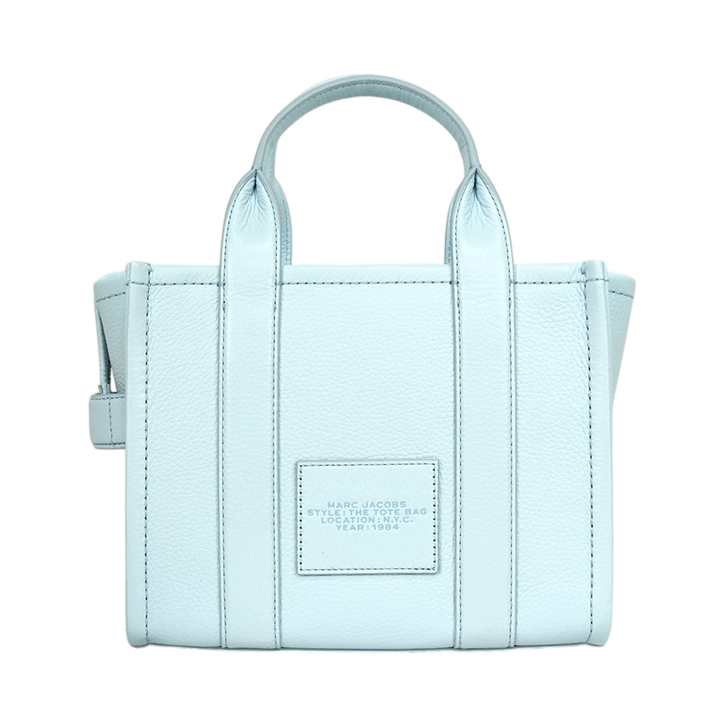 【MARC JACOBS】THE LEATHER TOTE 粒面皮革小款托特包(雲藍色)H009L01SP21 465