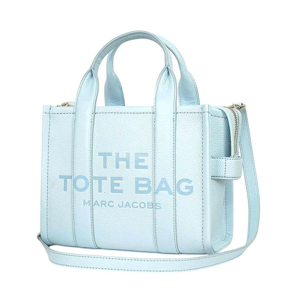 【MARC JACOBS】THE LEATHER TOTE 粒面皮革小款托特包(雲藍色)H009L01SP21 465