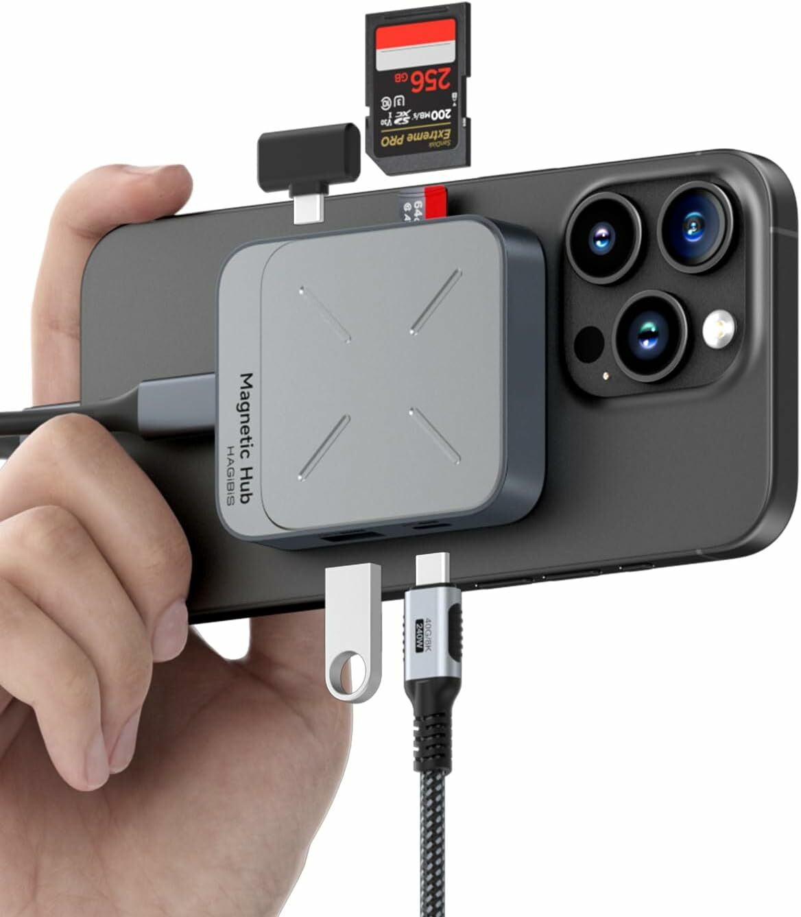 Hagibis Magasfe 磁吸多功能USB-C iPhone 擴展器