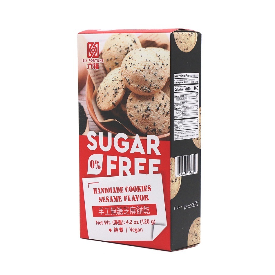 六福手工無糖餅乾-芝麻