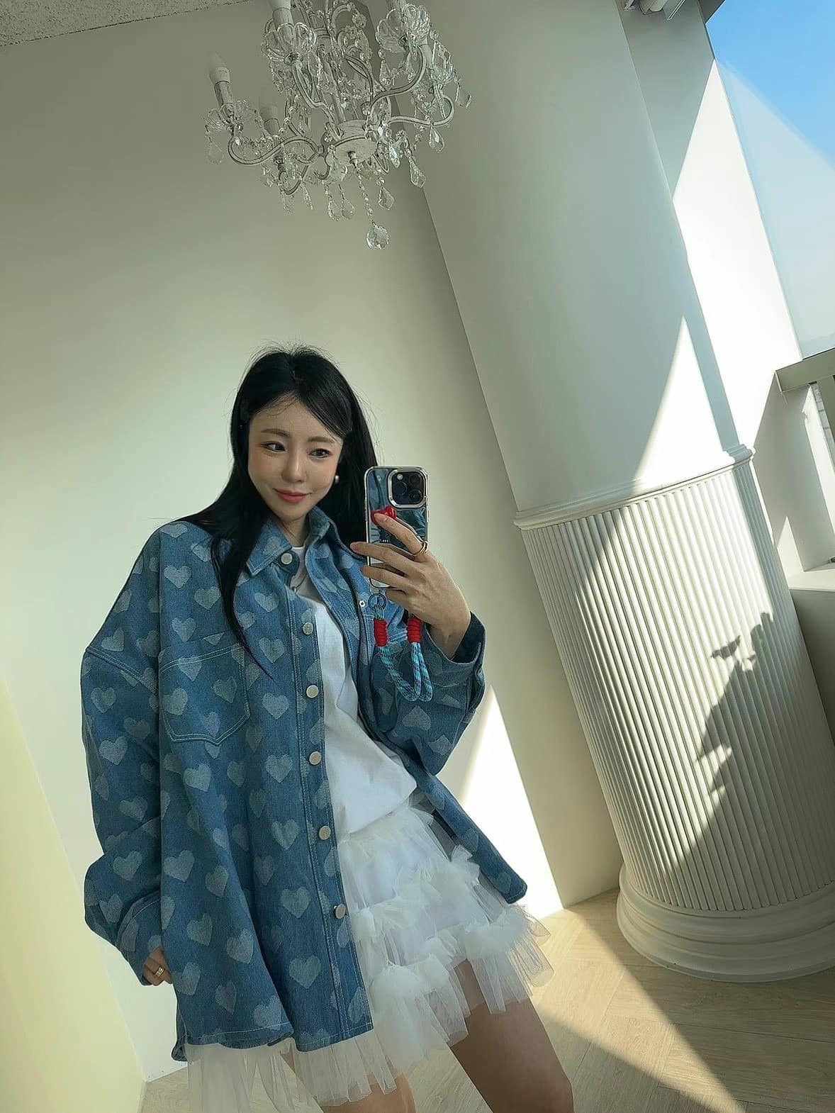 外套丨滿版愛心丹寧襯衫外套