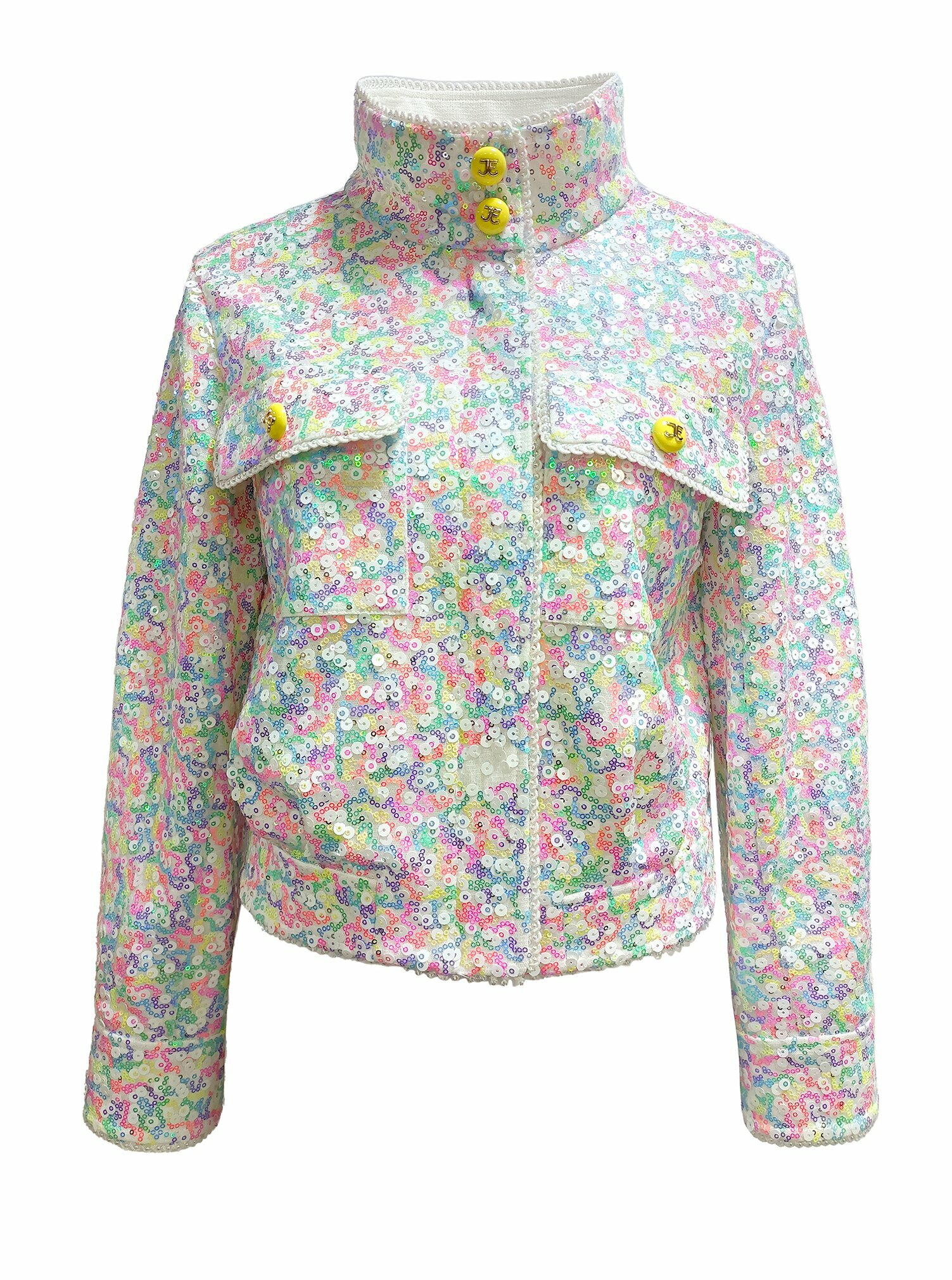 BD16906D1 JE五彩點點立領外套