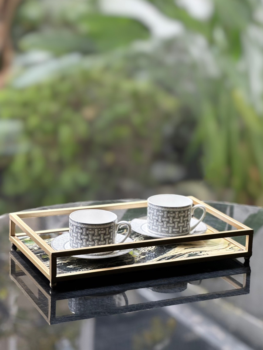 金邊大理石紋托盤