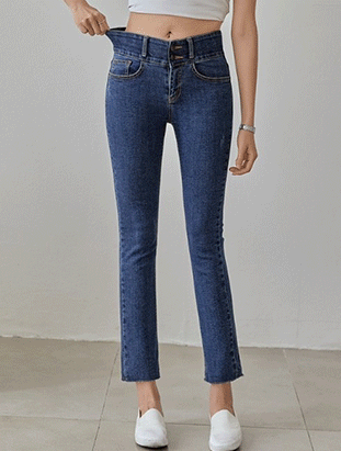 春夏新款/雙釦包腹貼腿直筒褲 MANIFEST正韓🇰🇷