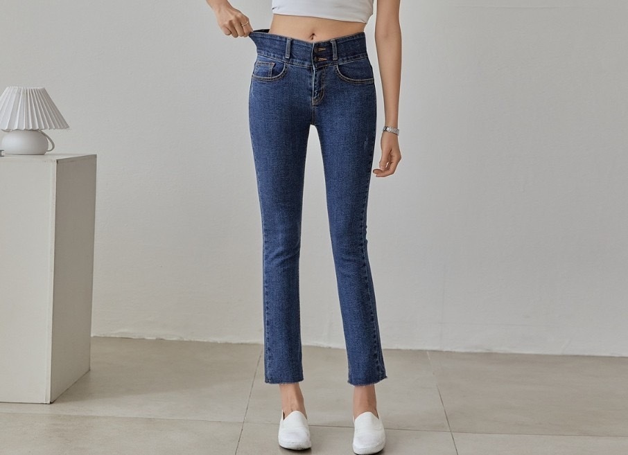 春夏新款/雙釦包腹貼腿直筒褲 MANIFEST正韓🇰🇷