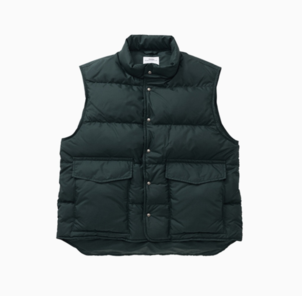 LAST PCS: VISVIM 2025 S/S KARLUK INSULATOR DOWN VEST (SILK) - GREEN PRE ORDER ITEM (預訂中)