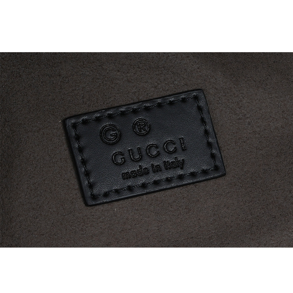 【GUCCI】GG Supreme 塗層帆布及皮革拉鍊後背包(烏木色/黑色)779838 FAC94 9772