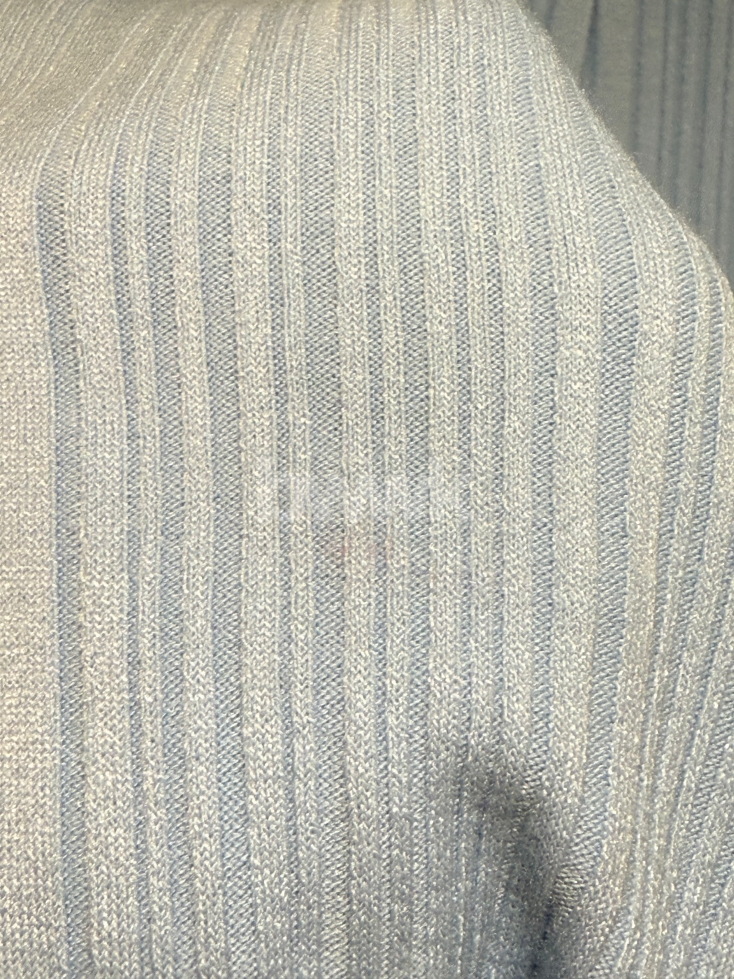 【瑕疵】簡約開衩過膝半身裙-藍