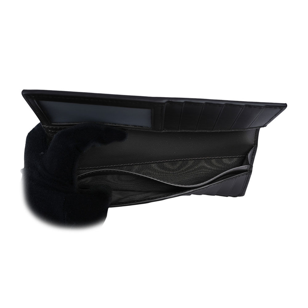 【GUCCI】GG Supreme 塗層帆布及綠紅織帶二折長夾(米色/烏木色)779872 KHN4N 9791