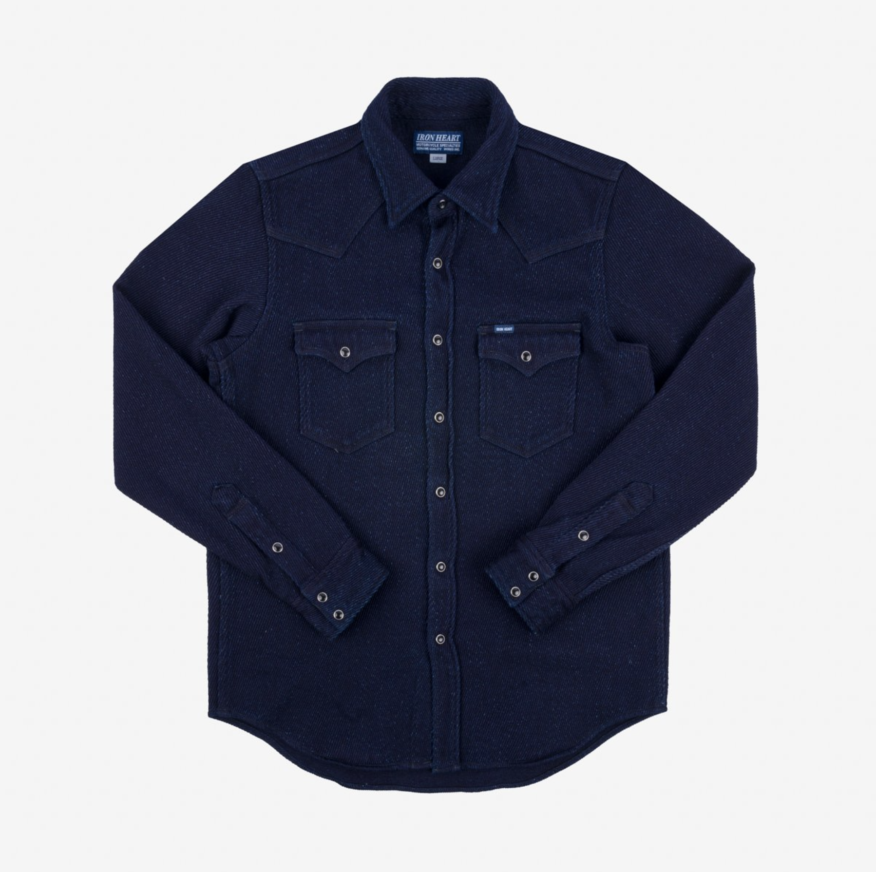 IRON HEART Kersey Western Shirt - Indigo IHSH-208-IND