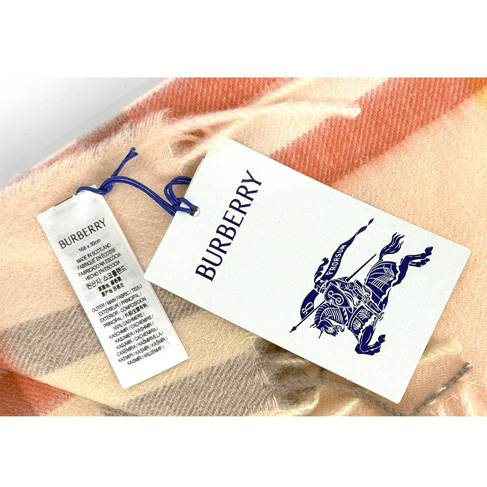 【BURBERRY】基本款經典格紋喀什米爾圍巾(青瓷色)8103015