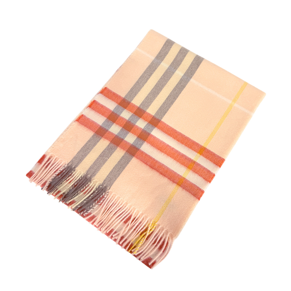 【BURBERRY】基本款經典格紋喀什米爾圍巾(青瓷色)8103015
