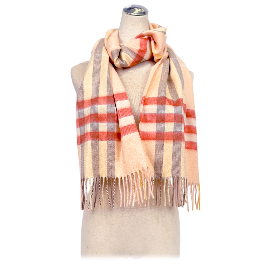 【BURBERRY】基本款經典格紋喀什米爾圍巾(青瓷色)8103015