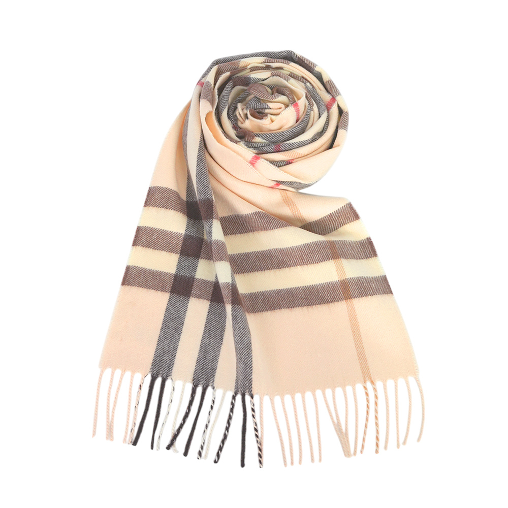 【BURBERRY】基本款經典格紋喀什米爾圍巾(漢白玉粉)8103011