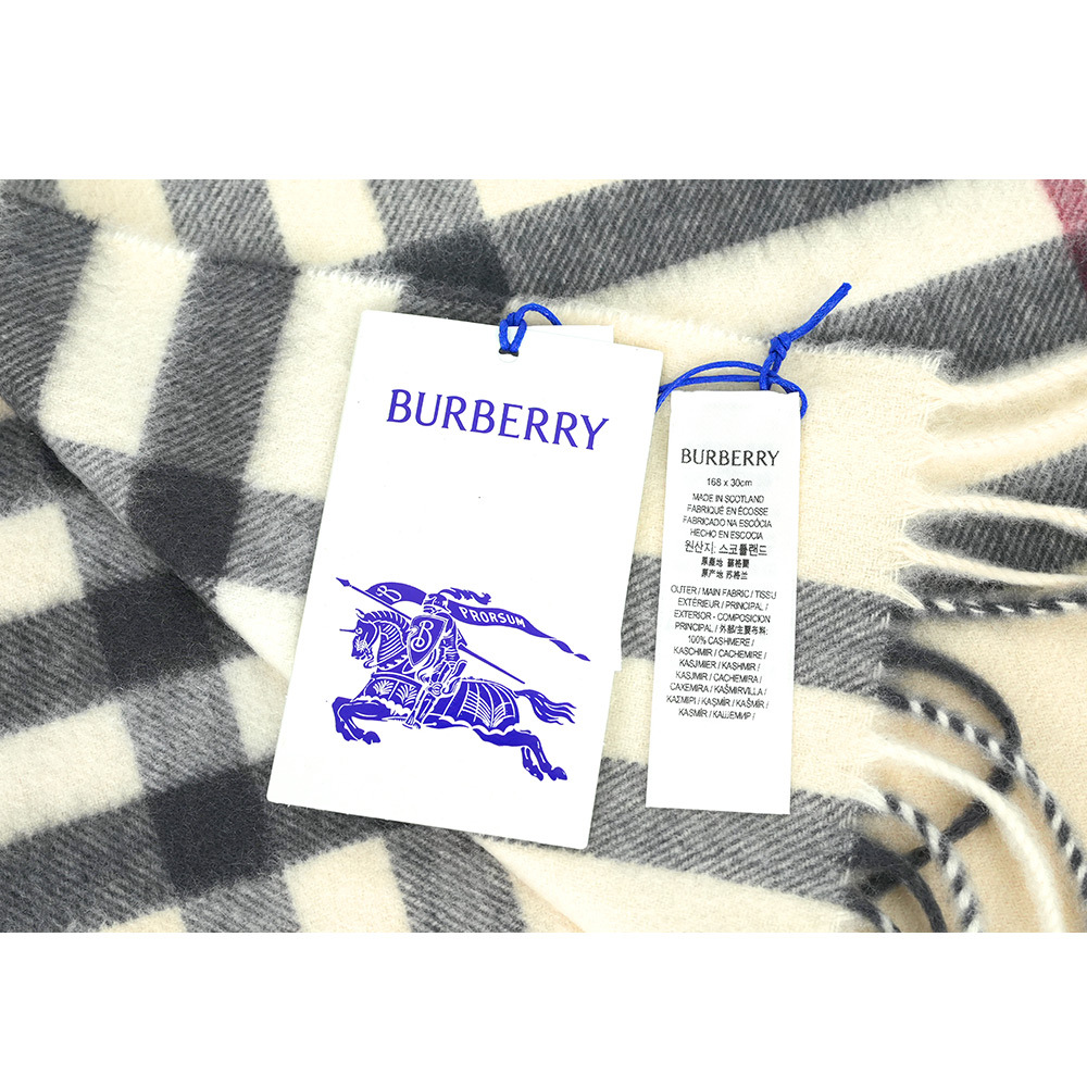【BURBERRY】基本款經典格紋喀什米爾圍巾(石色)8077884