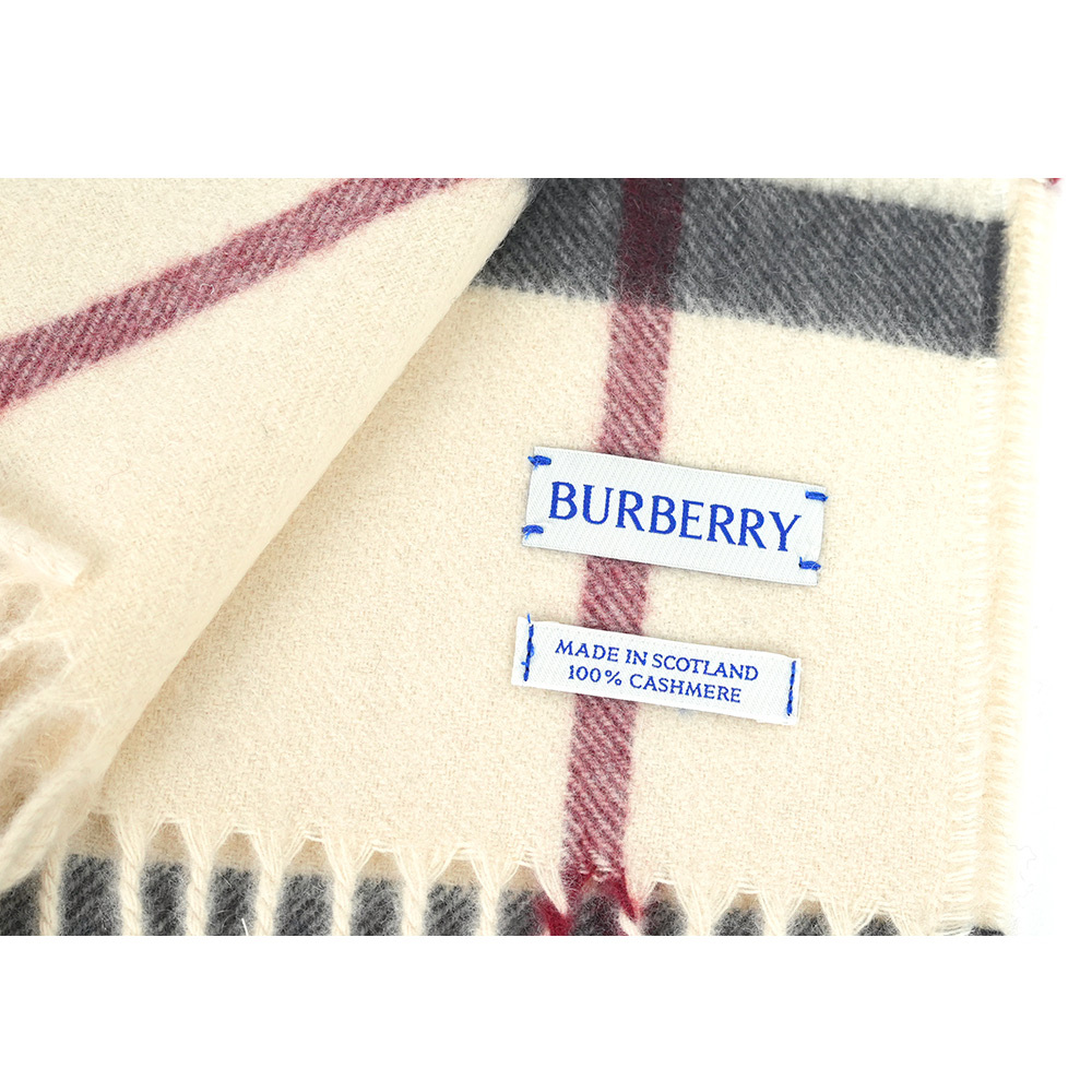 【BURBERRY】基本款經典格紋喀什米爾圍巾(石色)8077884