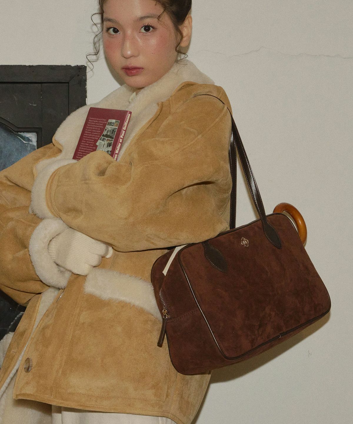 HEEARI Sage Suede Square Bag