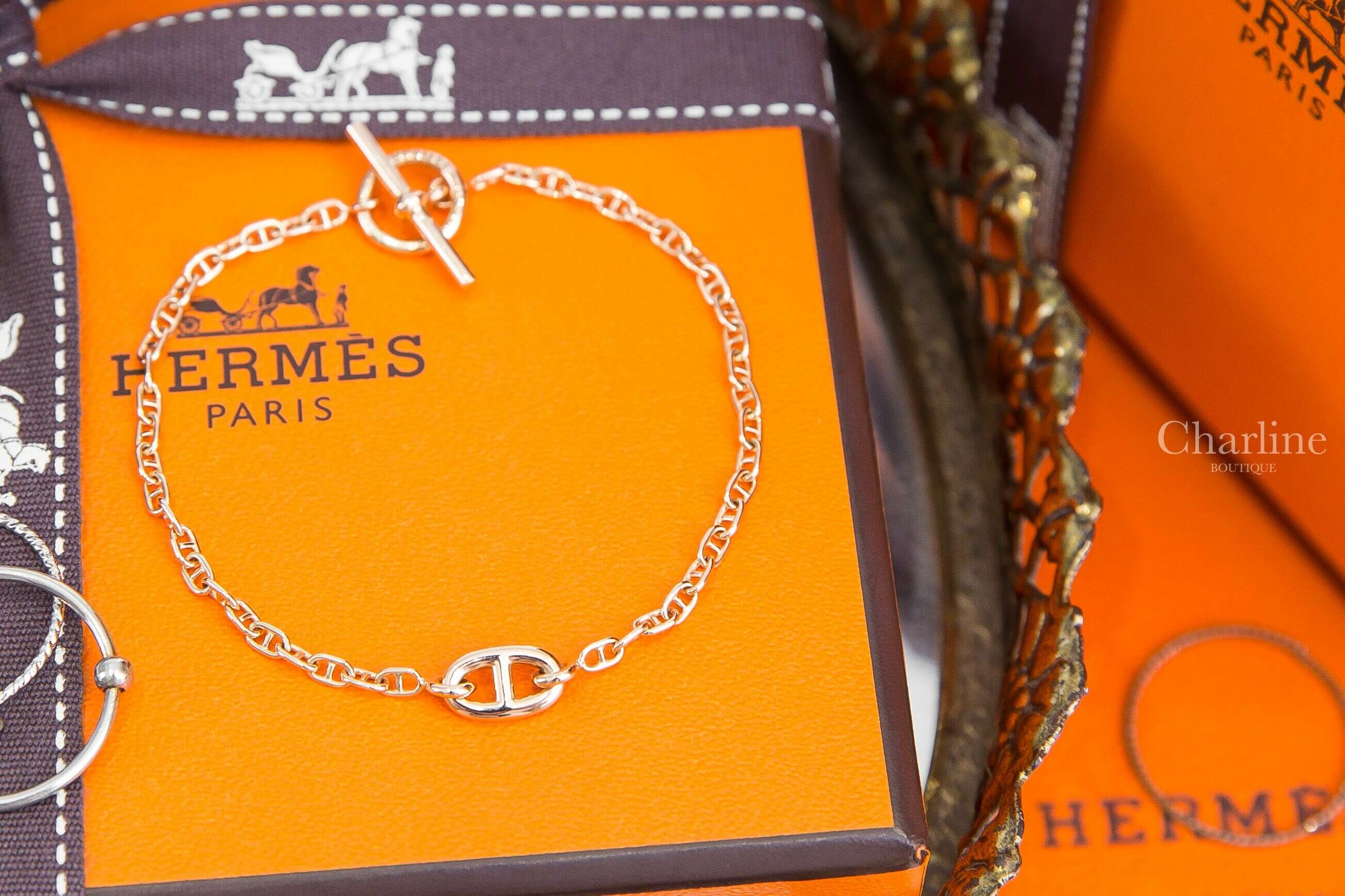 Hermès Farandole Bracelet , Very Small Model 玫瑰金θ手鍊-Charline Boutique 精品代購