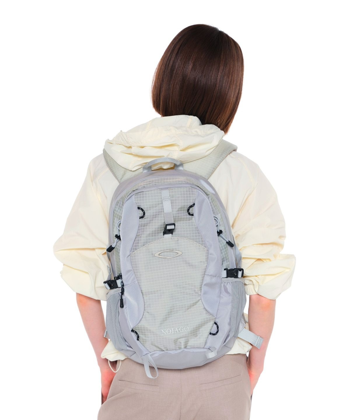 ★NOIAGO★ Nylon Dual Backpack Light Grey Large_fbb83a0b-ba39-4bf8-b9e2-