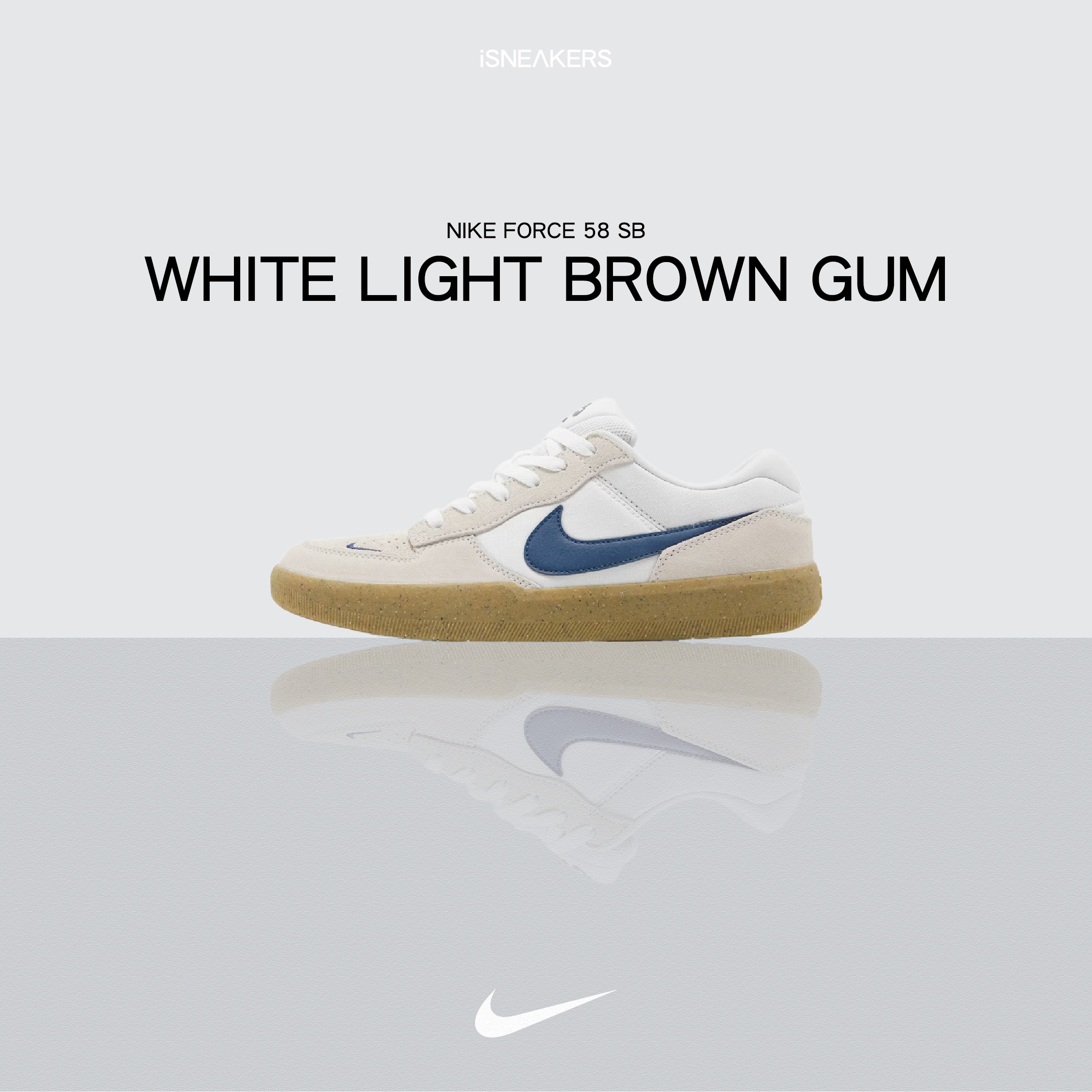 iSNEAKERS | Nike Force 58 SB "White Light Brown Gum" 海軍藍 CZ2959-100