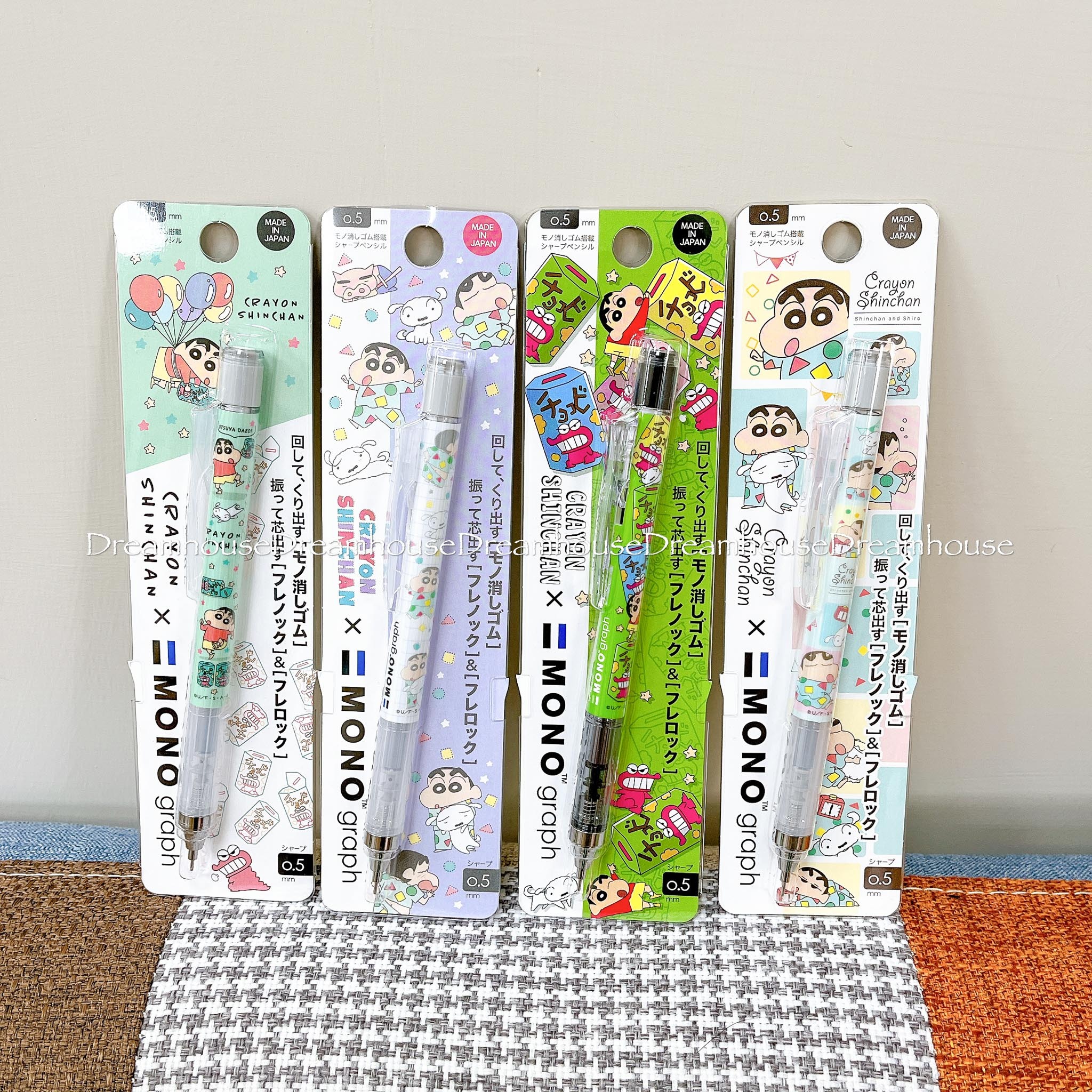 日本製 mono graph 蠟筆小新 小白 睡衣小新 巧克比 自動筆 自動鉛筆 筆