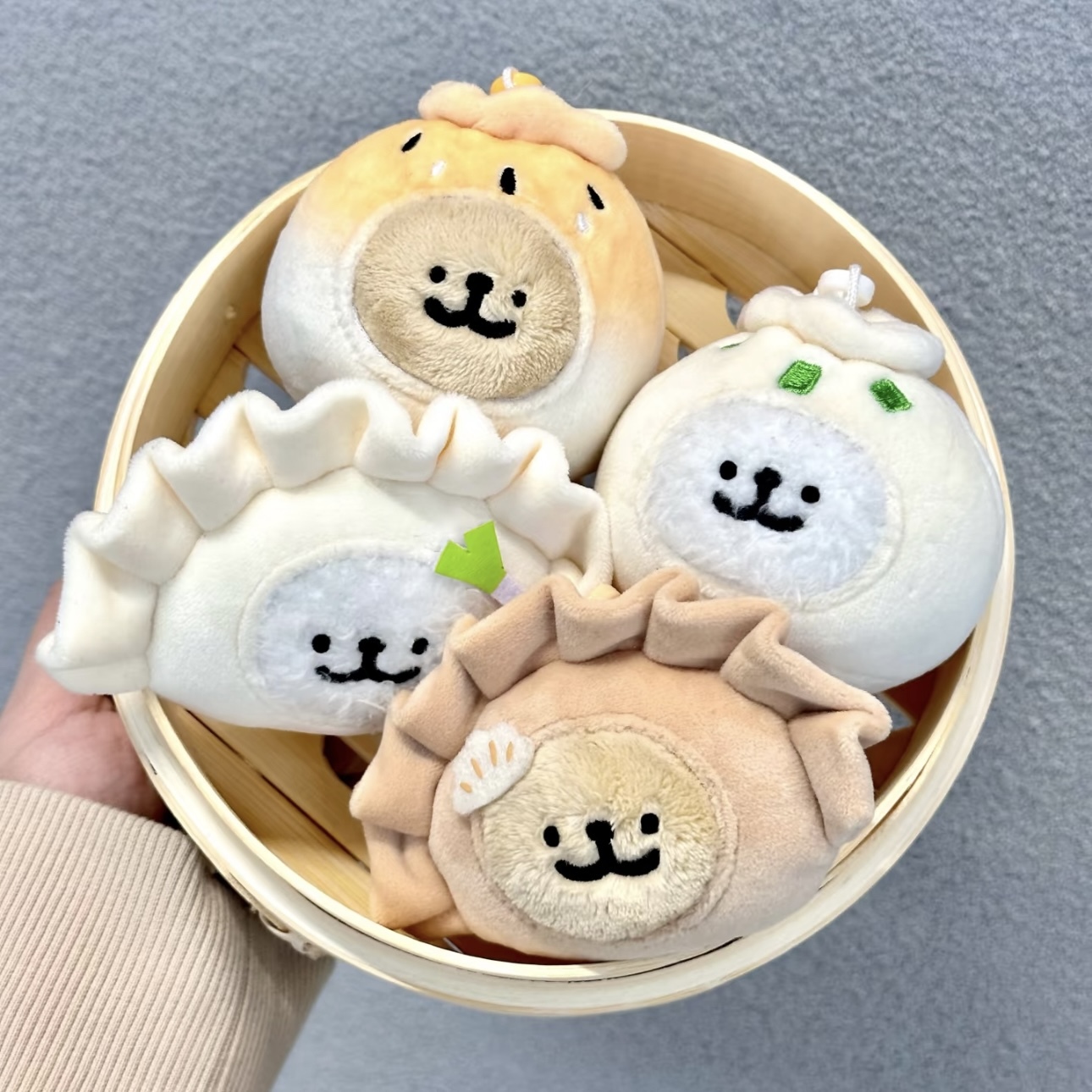 代購 MALTESE 線條小狗 包子 餃子造型 吊飾 鑰匙扣 絨毛玩具/預購