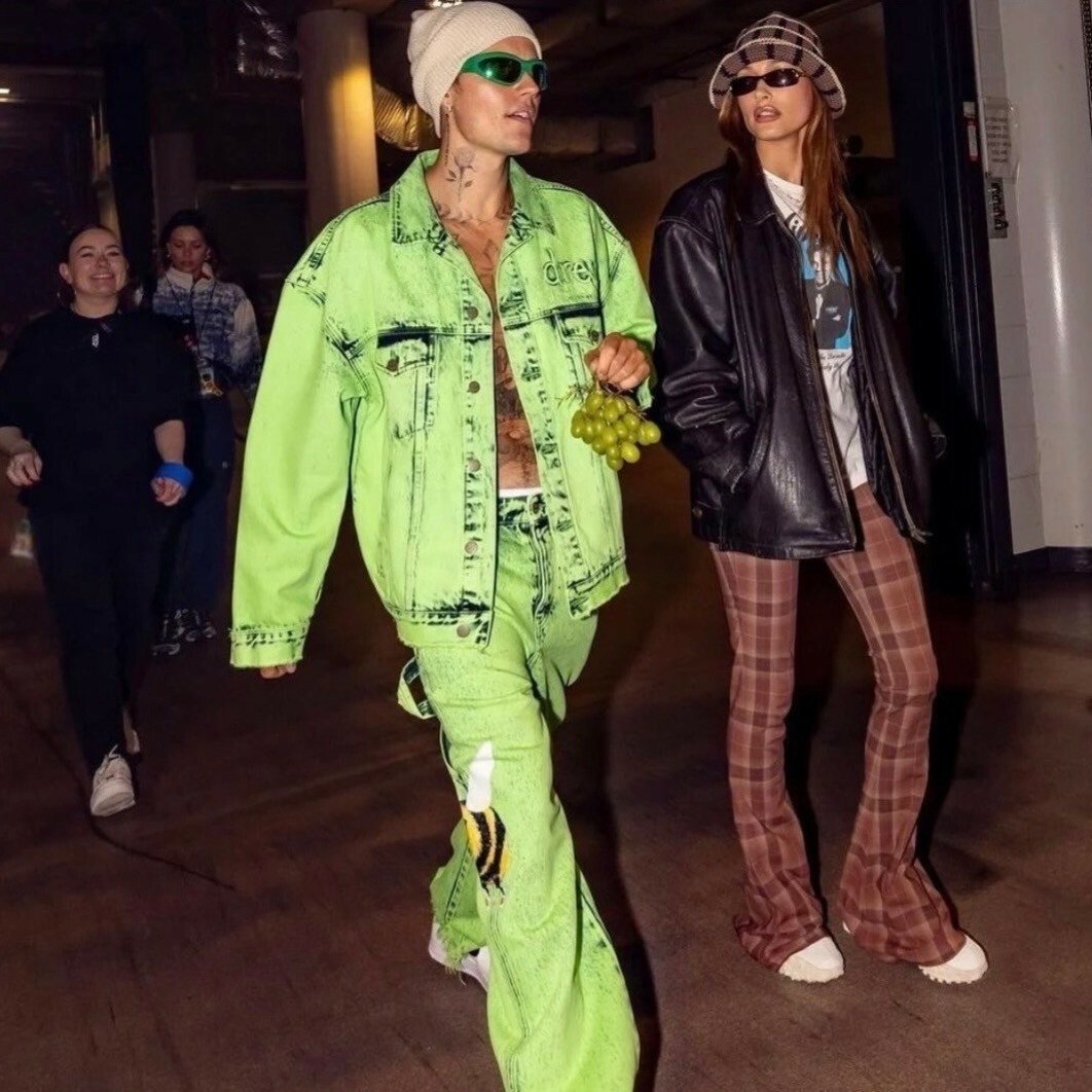 DREW HOUSE 小賈著用款 絕版水洗做舊綠笑臉Logo牛仔外套