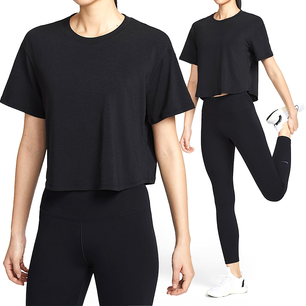 Nike One Relaxed DF SS Top 女款 黑色 運動 休閒 寬鬆 圓領 短袖 HJ1066-010