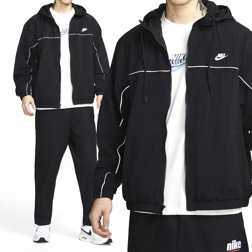 Nike Club Athlete HD Jacket 男款 黑色 夾克 休閒 運動 連帽 外套 HJ2013-010
