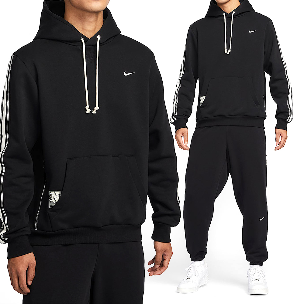 Nike TF SI BRSH Po HD Naos 男款 黑色 刺繡 刷毛 口袋 連帽 長袖 HJ3882-010