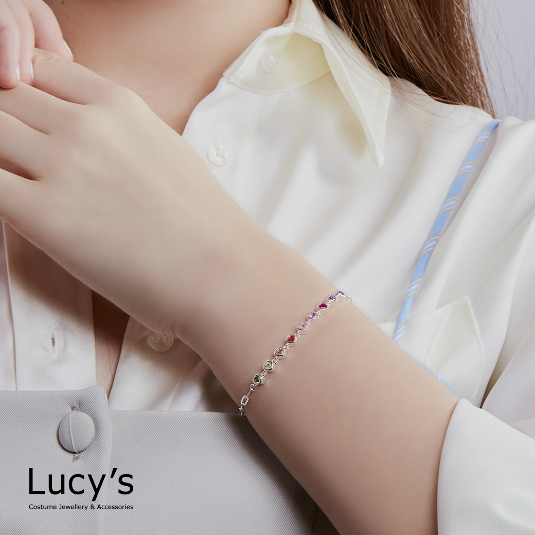 925純銀 幻彩小甜心 手鍊 (123334)