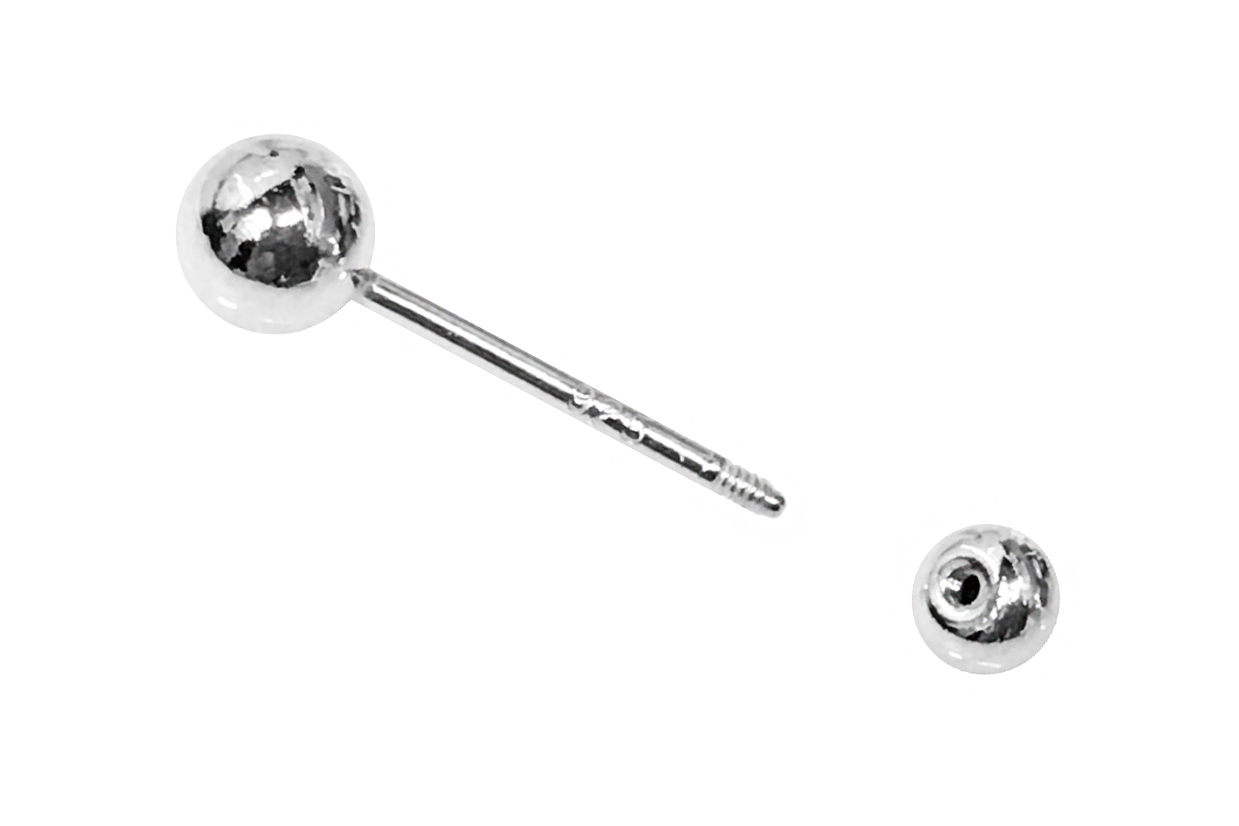Sterling Silver 925 Micro Barbell Earrings