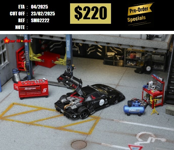 PO-$220 * STAR MODEL * 1:64 FERRARI F40 WIDE BODY BLACK [OD21/02]