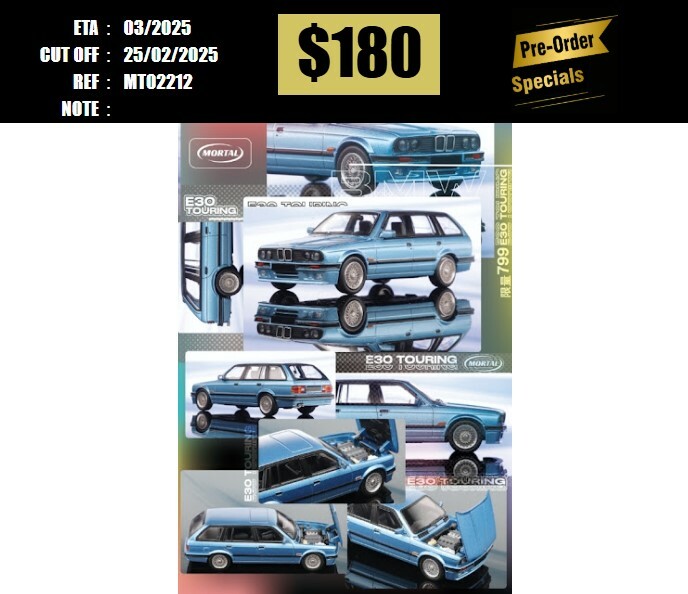 PO-$180 * MORTAL * 1:64 BMW M3 E30 WAGON PEARL BLUE [OD21/02]