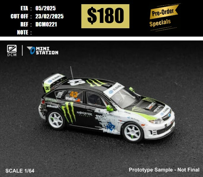 PO-$180 * DCM * 1:64 SUBARU IMPREZA WRX STI HATCHBACK RALLY [OD21/02]