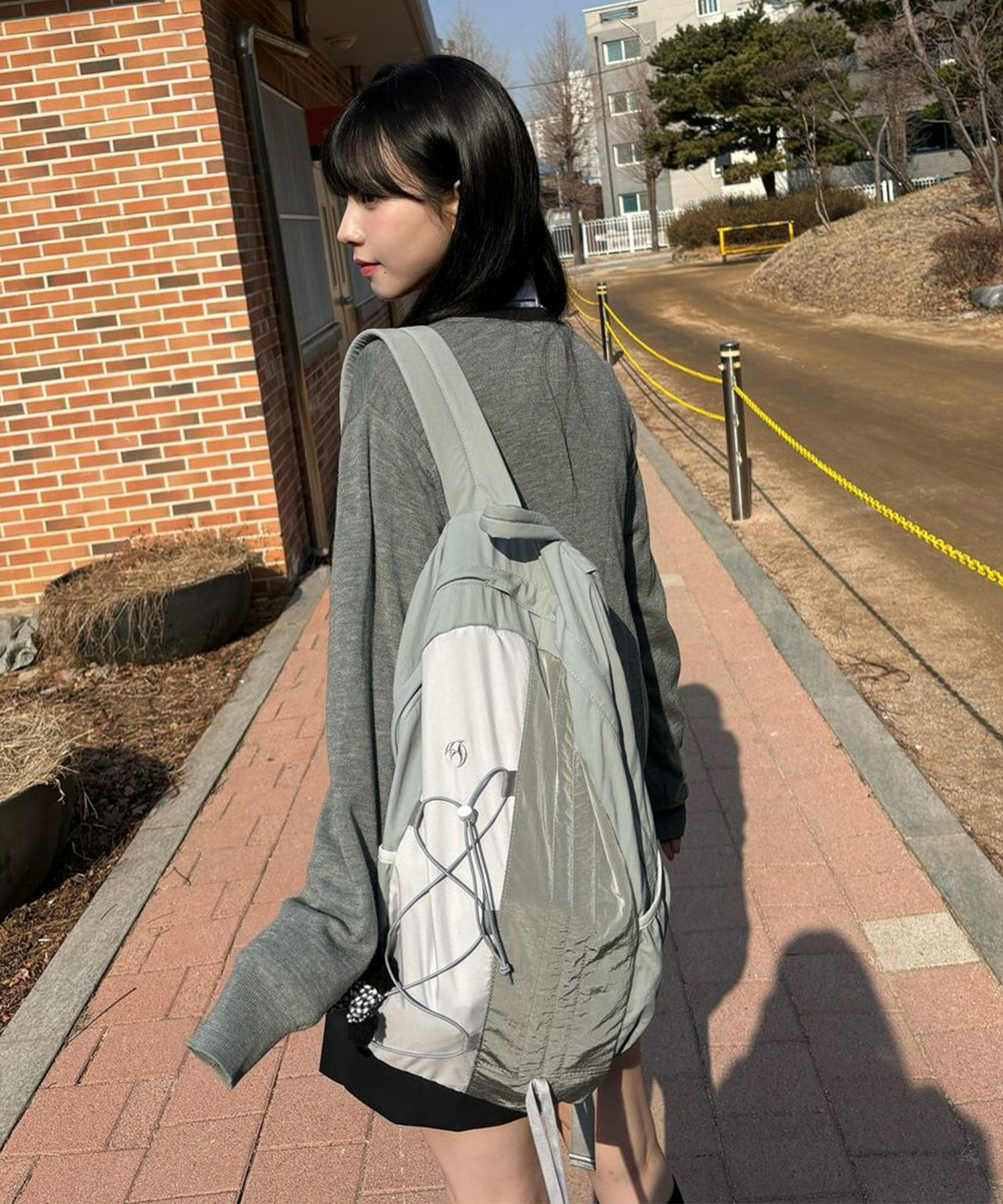 Wai Kei Half String Nylon Backpack