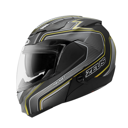 ZEUS ZS-3100 YY5 消光黑/黃 彩繪 可樂帽 可掀式