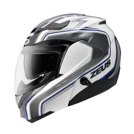 ZEUS ZS-3100 YY5 白/藍 彩繪 可樂帽 可掀式