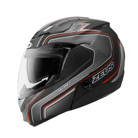 ZEUS ZS-3100 YY5 消光黑/紅 彩繪 可樂帽 可掀式