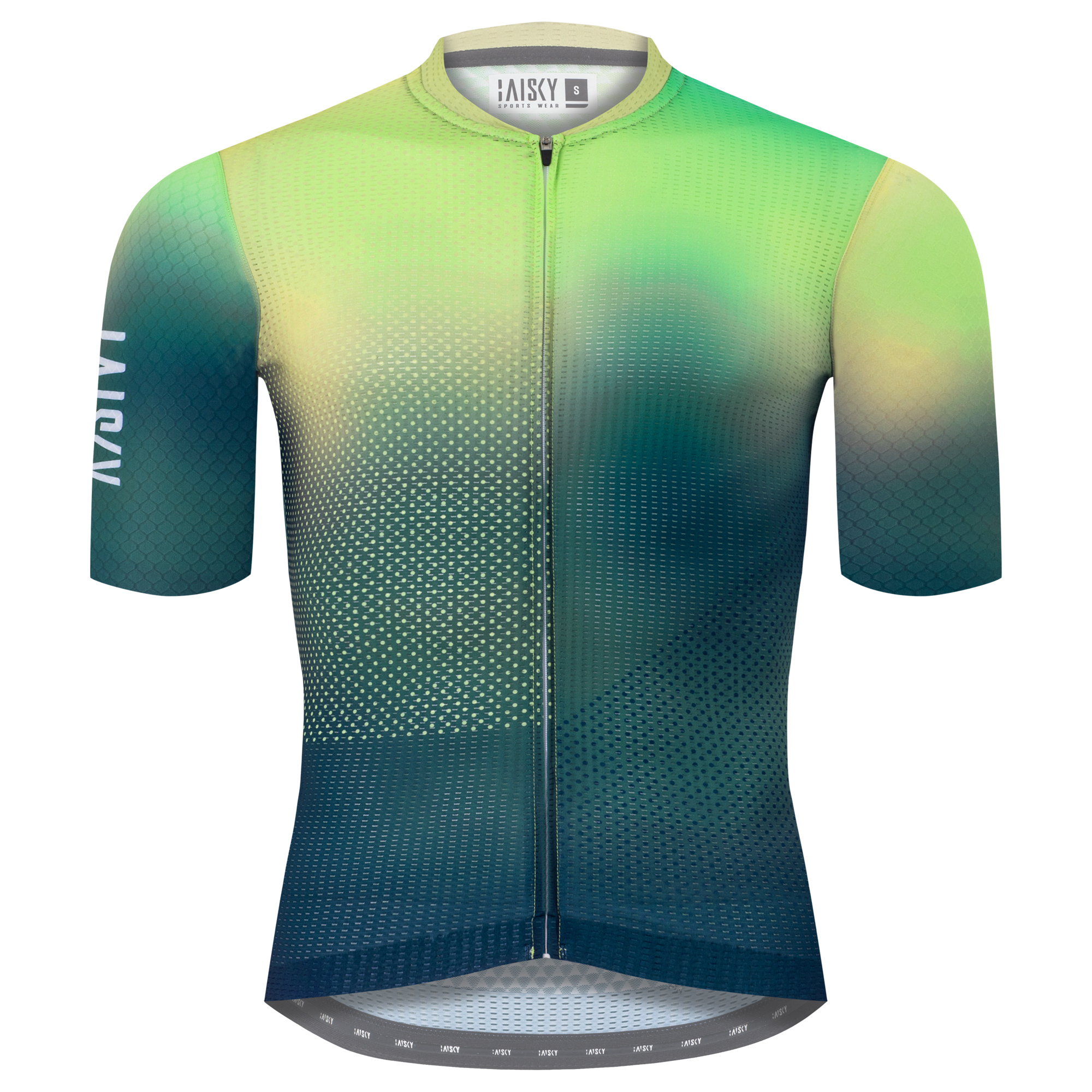 男款空力短車衣 追光 藍綠